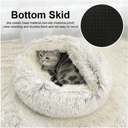 Winter Plush Pet Cat Bed Soft Cozy Kennel for Small Dog