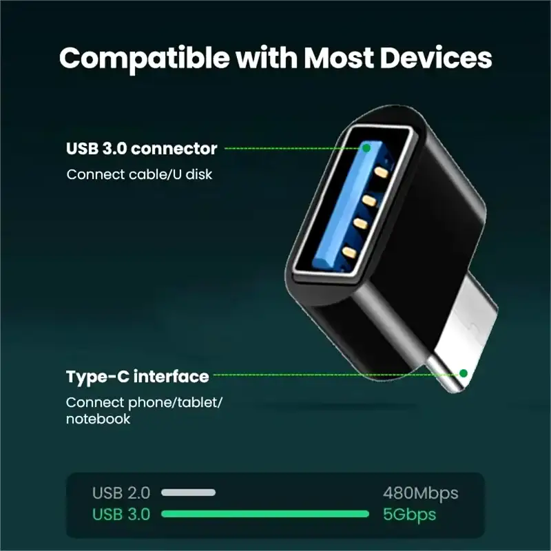 Mini Type C to USB Adapter 3.0 USB-C Male OTG A Female Data Connector For MacBook Pro iPad Mini 6/Pro MacBook Air Type C Device
