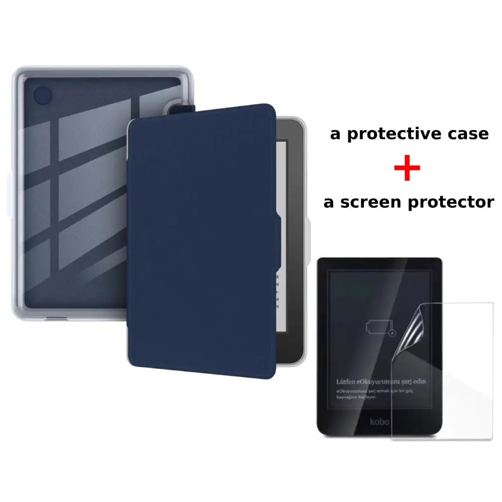 For Kobo Clara BW Case Colour 2E + Screen Protector Auto Sleep Leather Magnetic Cover Transparent Acrylic Case 6'' Ebook Funda