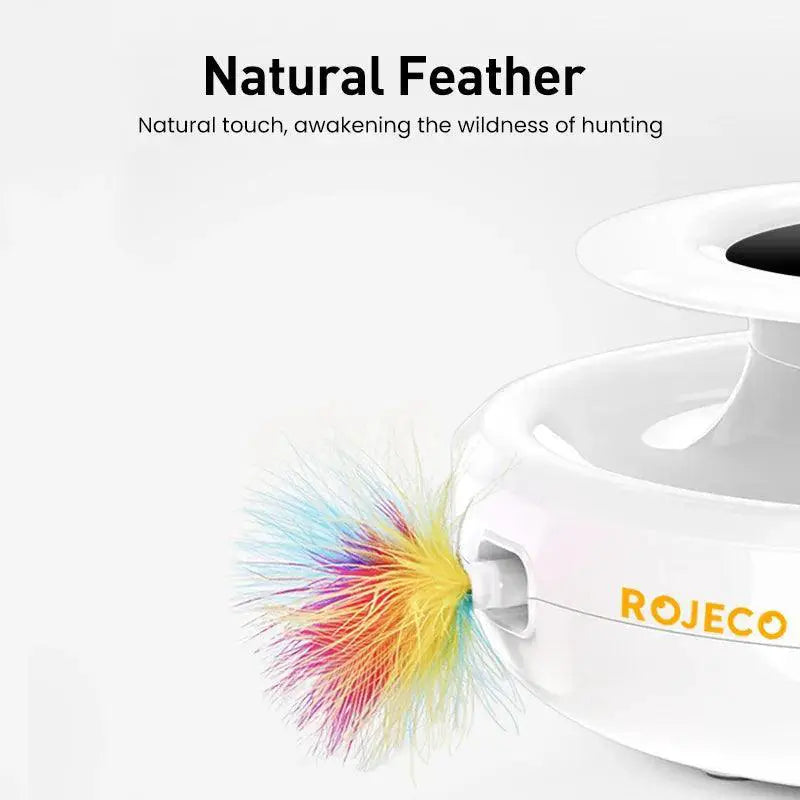 ROJECO Smart Interactive Cat Dog Toy Set With Feather Balls