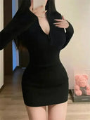 Women Bodycon Dress Night Out - Sleek