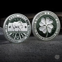 Lucky Commemorative Coin – Double Sided Four Leaf Clover & Elephant, Perfect Gift for Wealth, Health & Success