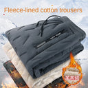 Winter Sweatwear Men Plush Thick Fleece Thermal Trousers 8828