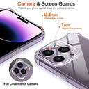 Shockproof Clear Silicone Phone Case with Lens Protection