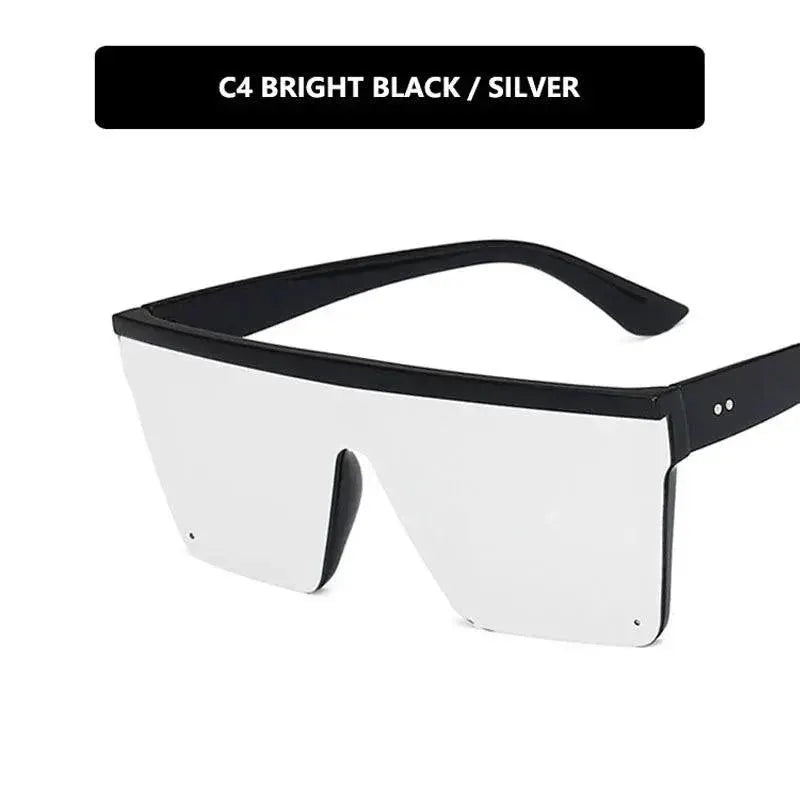 Unisex Vintage Flat Top Sunglasses UV400 Protection