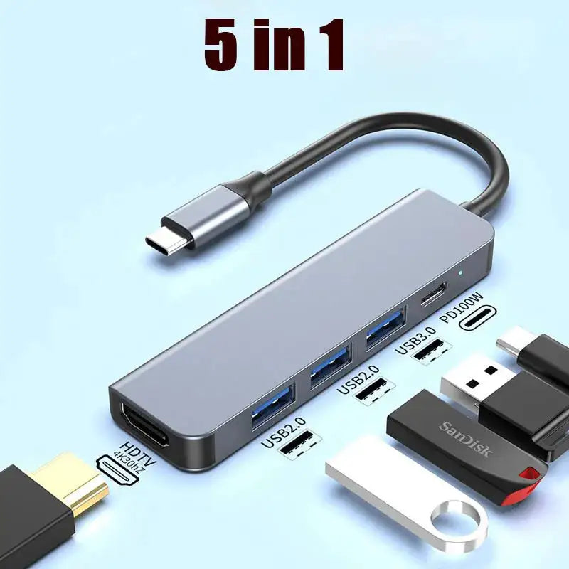 Multi Port USB C Hub - HDMI Fast Charge — product view 8