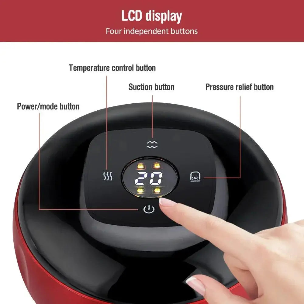 Electric Vacuum Cupping Massager For Body Slimming 12 Levels