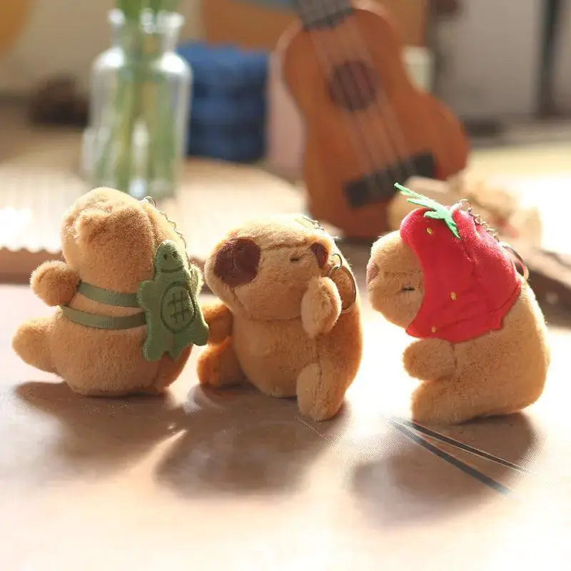 Funny Capybara Plush Toys Cute Keychain Pendant Gift