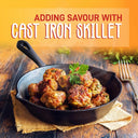 Cast Iron Skillet Set ( Inch) Pre-Seasoned, Heavy-Duty Pans for