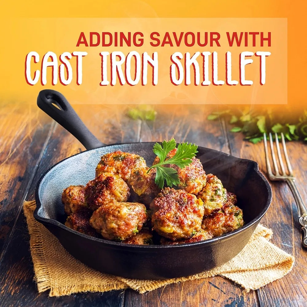 Cast Iron Skillet Set ( Inch) Pre-Seasoned, Heavy-Duty Pans for — product view 2