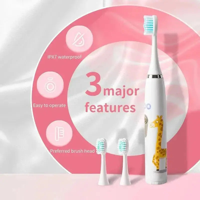 Vibrant Kids Electric Toothbrush Cleaning Rechargeable