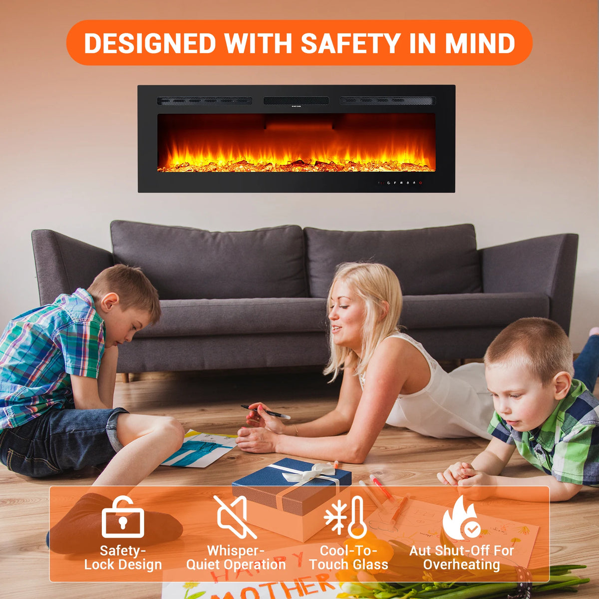 Slim Adjustable Fireplace