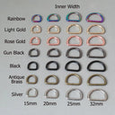 Metal D Rings for Bag Purse Belt Straps Pet Accessory