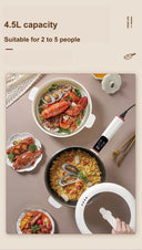 4.5L Smart Electric Wok Multi-Function Pot 220V Large Capacity