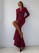 NIBBER Zipper Evening Dress