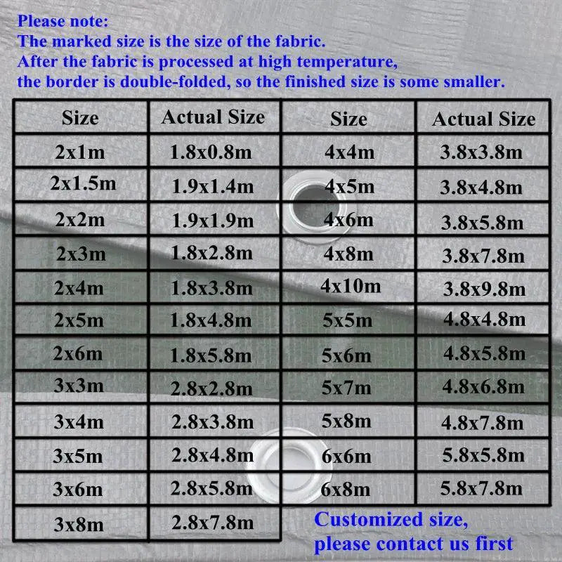 PE Tarpaulin Waterproof Outdoor Cover For Garden Boat Car