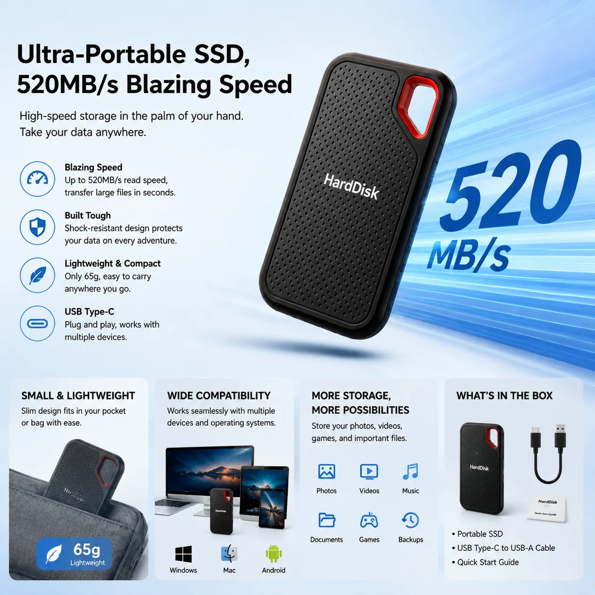 Compact USB-C SSD Drive