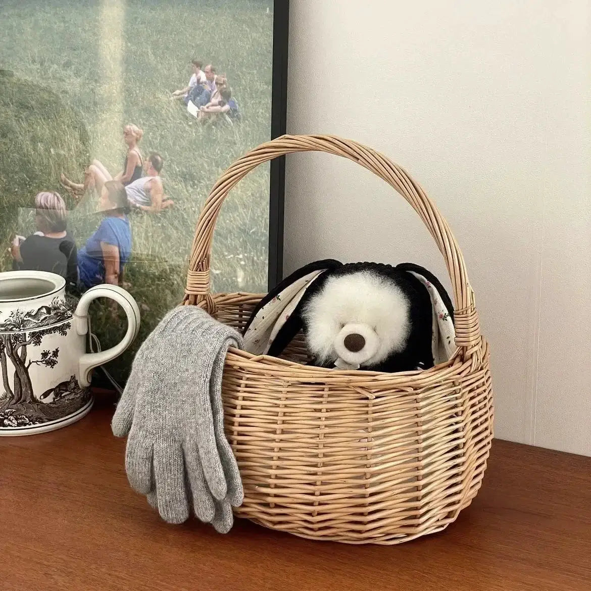 Cute Rabbit Ears Pet Knitted Hat For Autumn And Winter