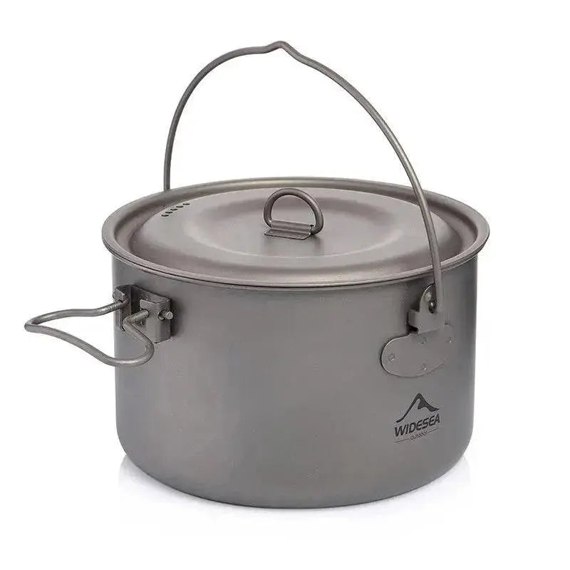Lightweight Titanium Camping Cookware Set for Hiking Gear