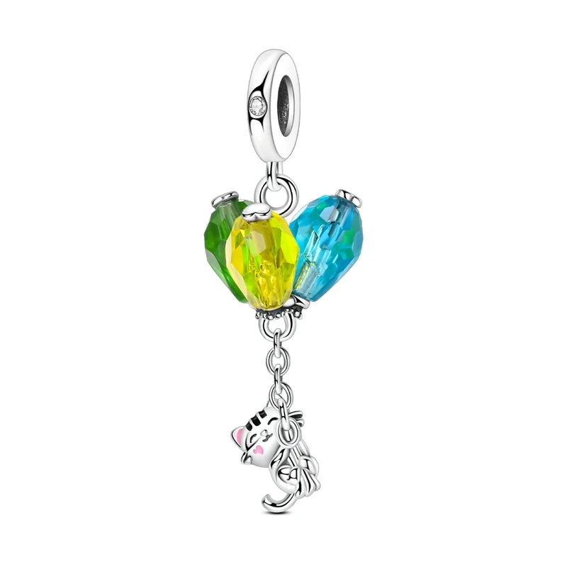 Sterling Silver Charm Beads Rose