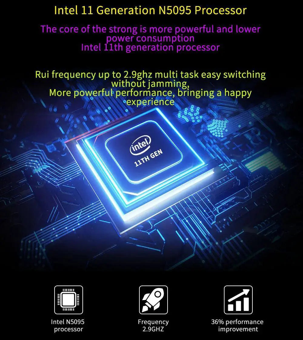Byone Gaming Laptop Intel Celeron N5095 High Quality Display
