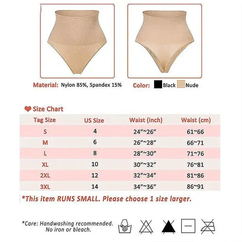 High Waist Thong Shaper For Women Tummy Control Butt Lifter