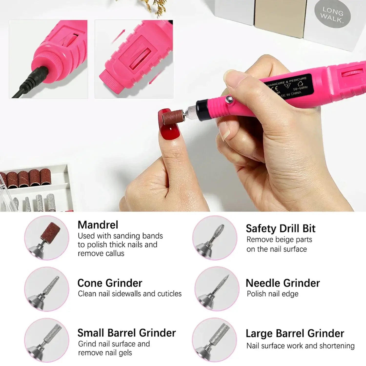 LULAA Portable Electric Nail Drill Machine for Manicure