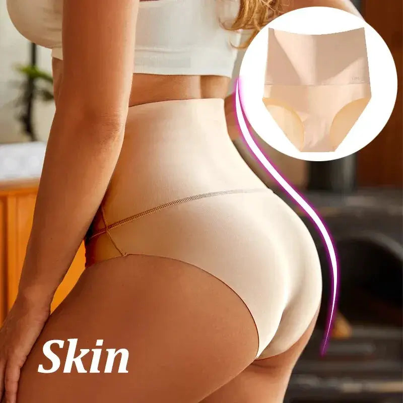 Womens Seamless Ice Silk Shapewear Bodysuit Tummy Control