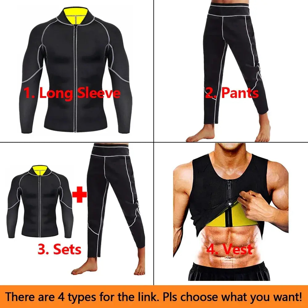 YBFDO Sauna Suit For Men Weight Loss Sweat Slim Fitness