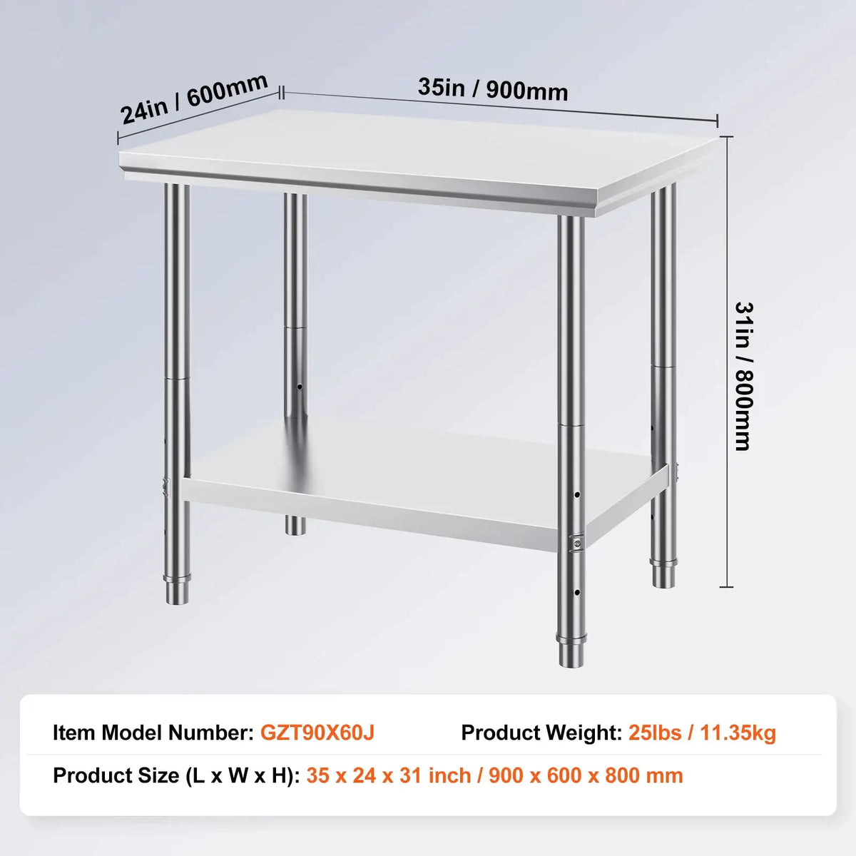 Commercial Stainless Steel Work Table — product image 10