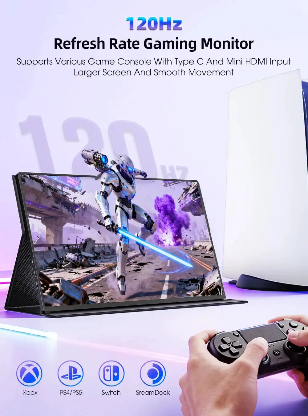UPERFECT 2.5K Portable Monitor 16" QLED 2560x1600 100%sRGB HDR USB-C HDMI Second Laptop Computer Gaming Display Travel Screen