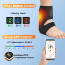 Electric Dual Ankle & Foot Massager 3 Levels Heat Vibration Hot Compress Ankle Massage Heated Wrap Support Brace Foot Protector