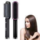 Hair Straightener Brush - Fast Ceramic Heating.