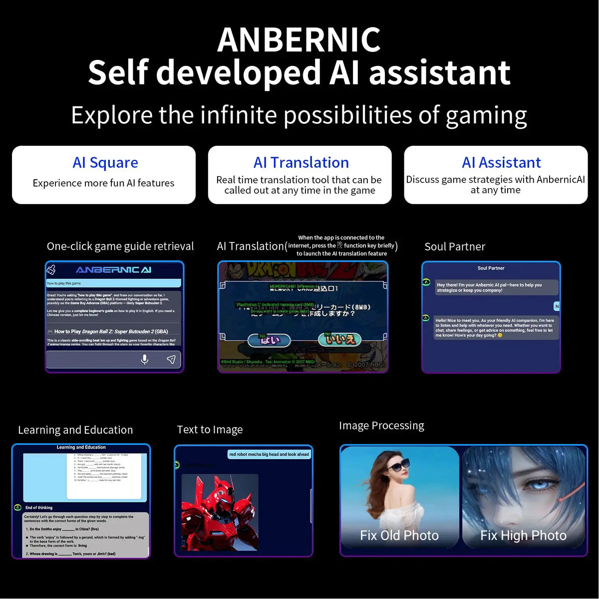 Anbernic RG 476H Retro Game Console 4.7-inch LTPS In-Cell Display Android 13 Unisoc T820 Processor Video Games RG476H Streaming