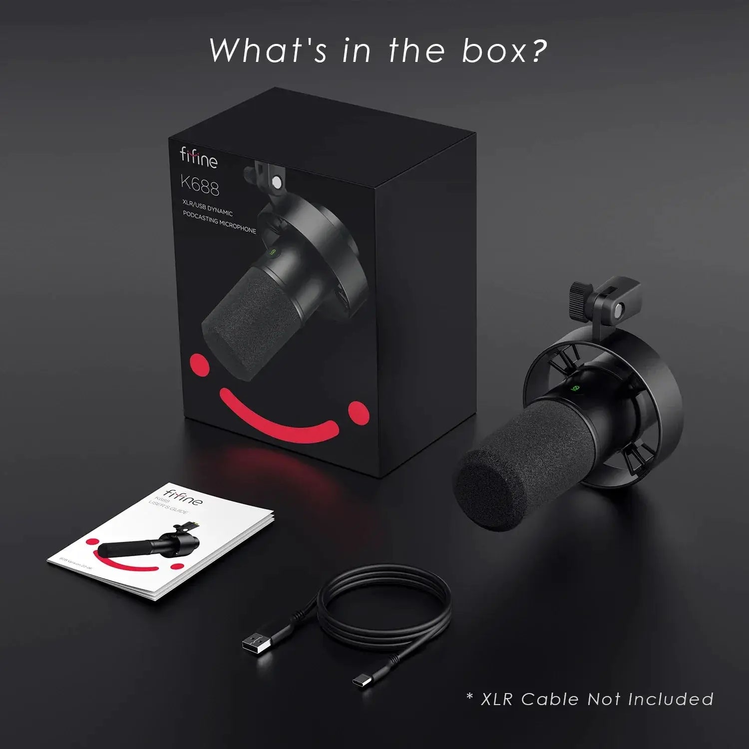 K688W Dynamic USB XLR Studio Microphone for Streaming