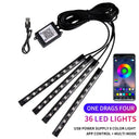 Rgb Car Ambient Foot Strip - App Music