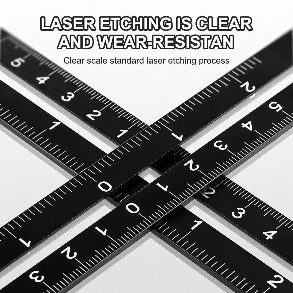 Aluminum Angle Ruler And Drill Locator Tool For Craftsmen