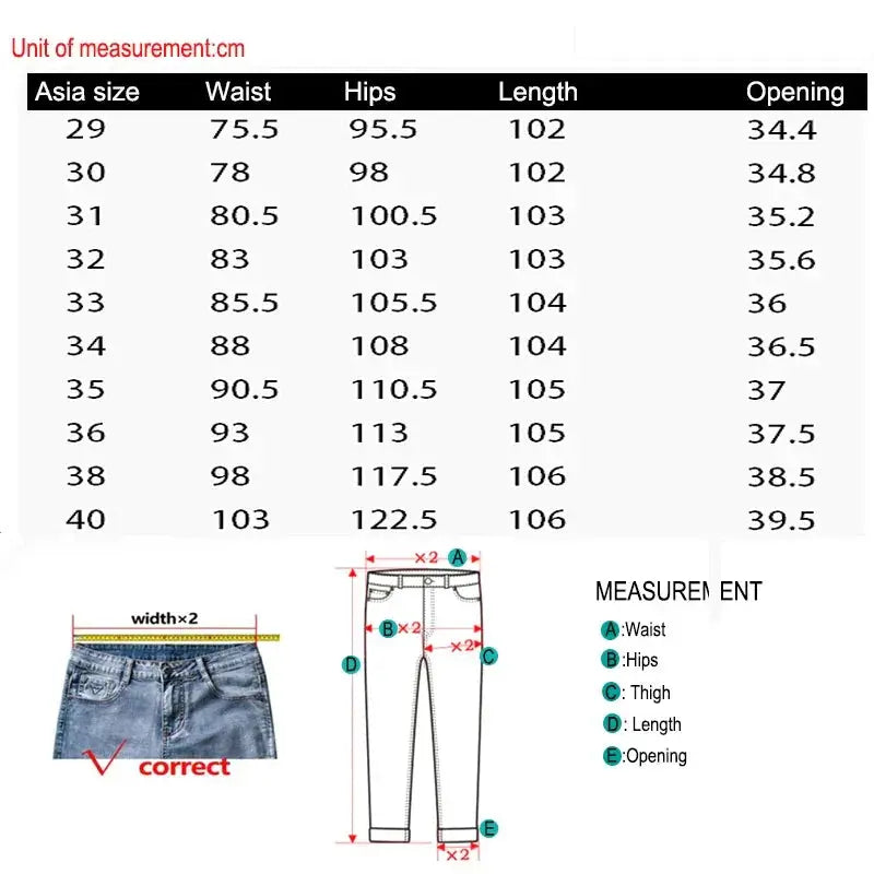 Korean Men Denim Jeans Casual Fashion Pants Red Yellow Pink