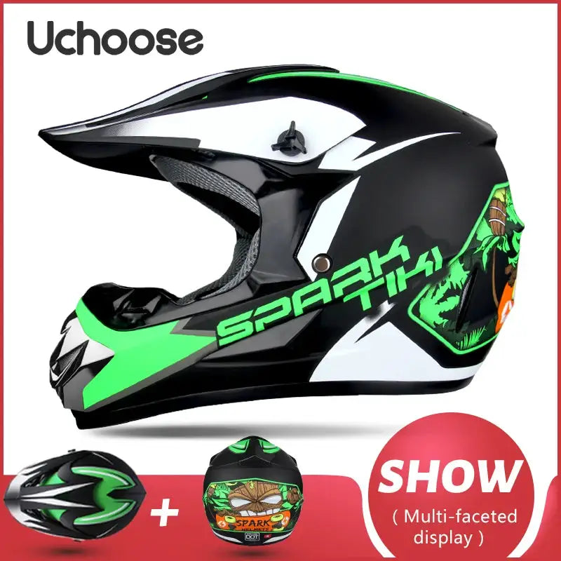 UCHOOSE Motorcycle Helmet Shark Motocross Off-Road Helm Children Moto Bike Accessories ATV Capacete De Moto Ike Downhill AM DH