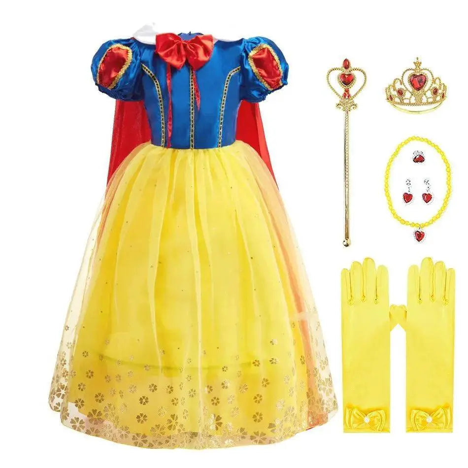 Fairytale Princess Dress for Girls Cinderella Snow White