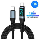 240W Braided Type C Fast Charge Cable