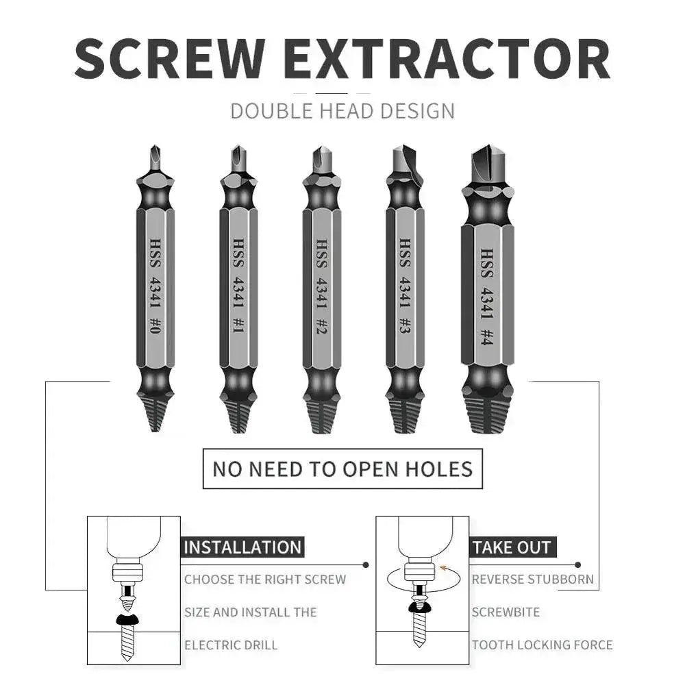 Screw Extractor Set Effortless Bolt Removal Tools Made Easy