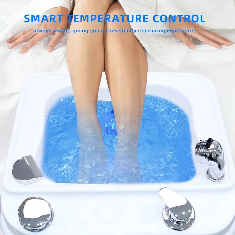 Electric Foot Spa Basin Salon Massager Footbath Spa Vibrating Whirlpool Care With Temperature Control & Shower Head