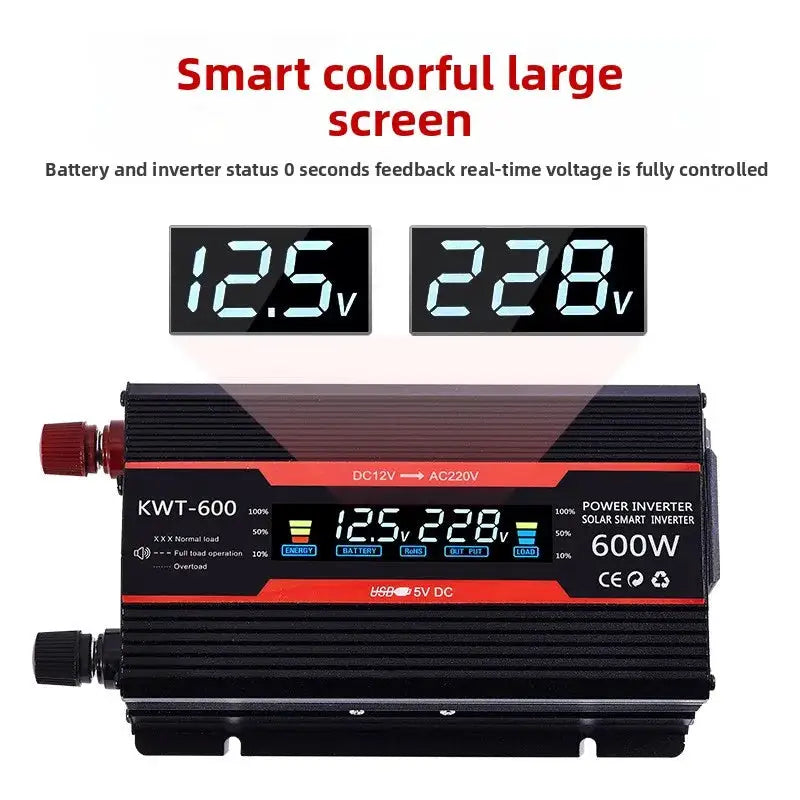 Inverter 12v 220v Solar Inverter 600W 1200W 2000W Portable Voltage Transformer Auto Charger Converter Car Power Inverter