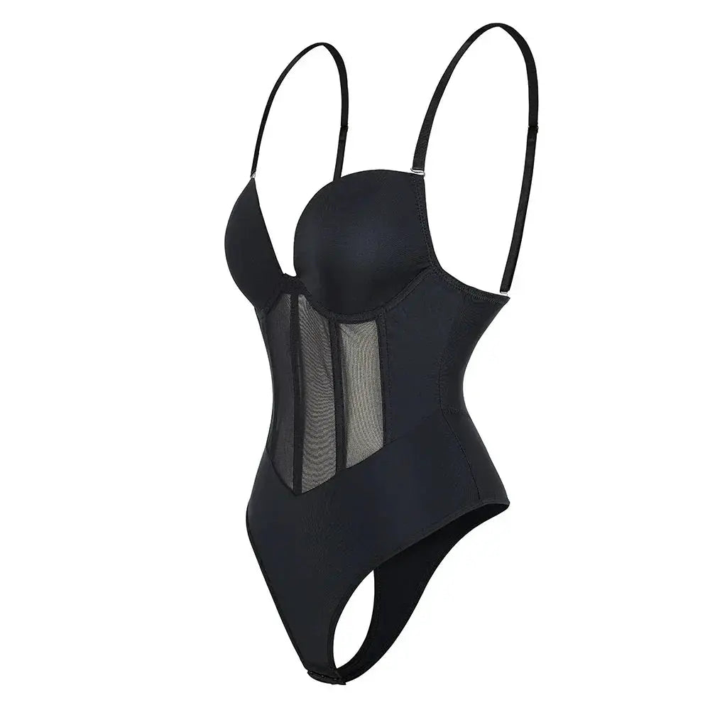 Backless Bodysuit Shaper With Corset Support For Women
