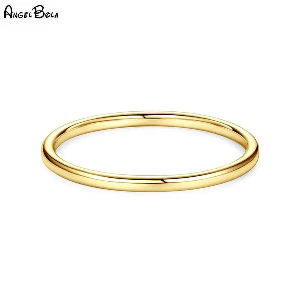 Sterling Silver S925 Plated Gold Ring for Women Wedding Birthday Charm Jewelry Wholesale