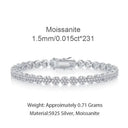 Sparkling Flower Moissanite Bracelet