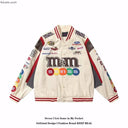 Vintage Letter Heavy Industry Loose Embroidered Uniform