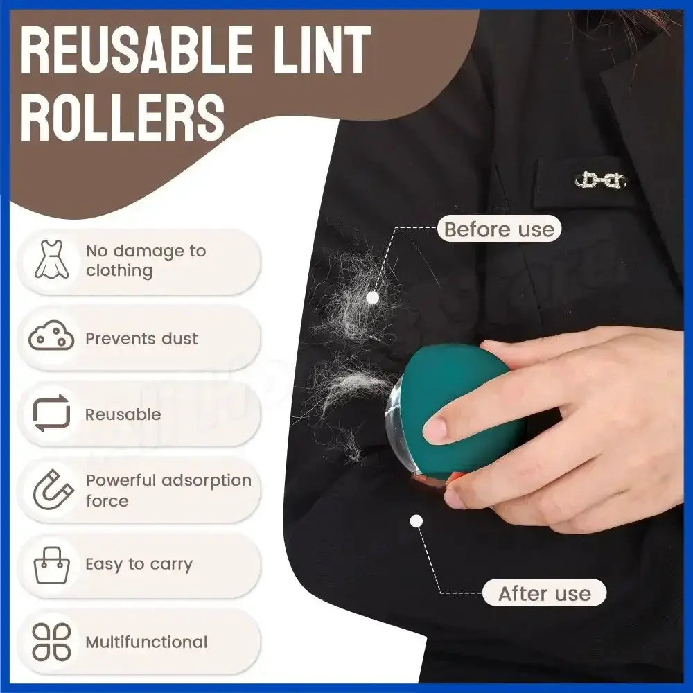 Lint Remover Roller For Clothes Hair Removal And Laundry