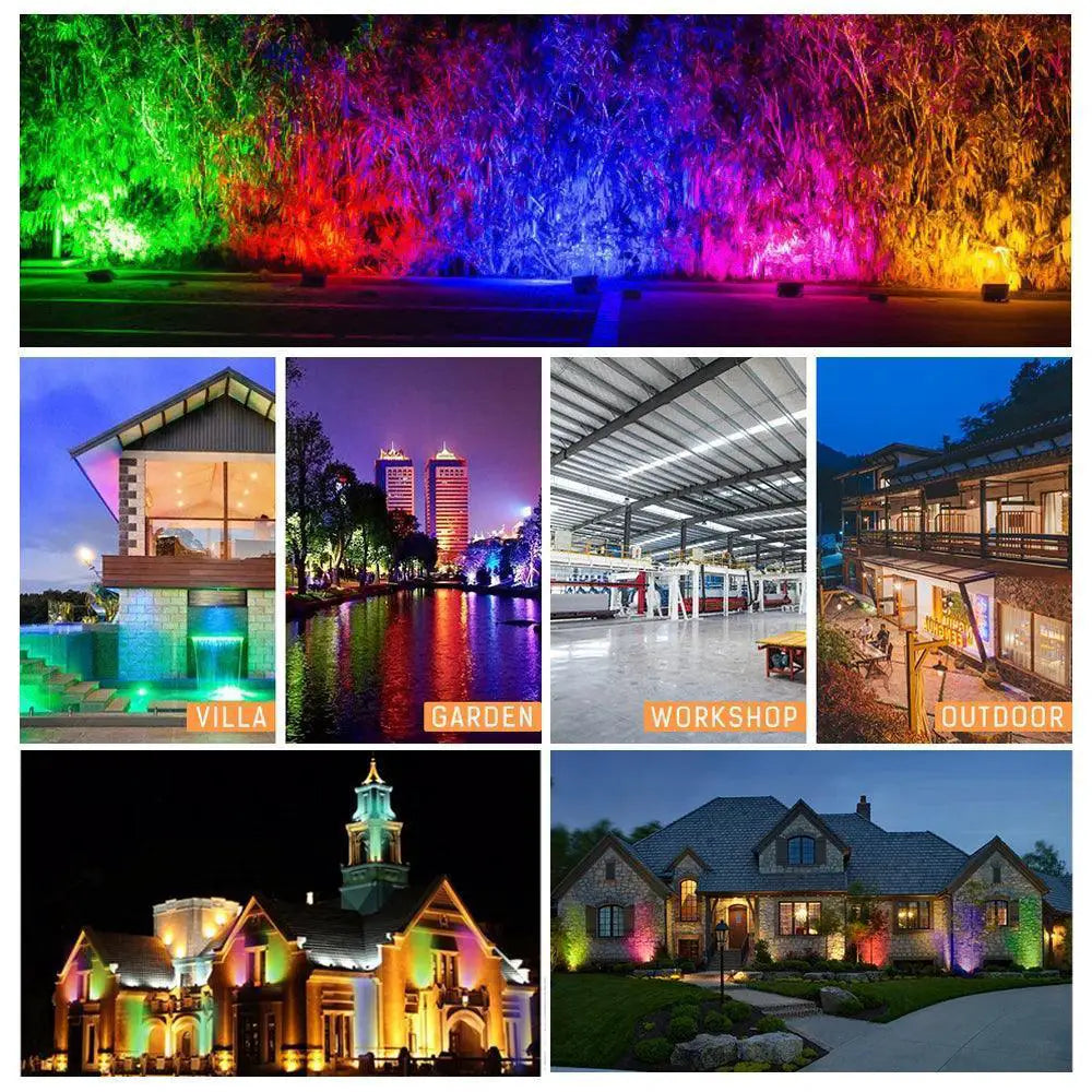 Dynamic RGB Outdoor Flood Light for Garden Events Delight